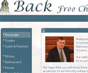 The extensive website for Back Free Church Back Free Church