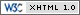 XHTML 1.0 validated logo